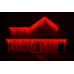 Kırmızı Işık Saçak Led │ 200*70*50*30 Cm │ Dış Mekan │ Eklenebilir │ Çakar animasyonlu │ 8 mm Led